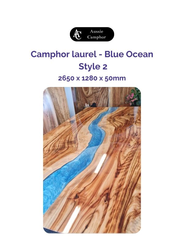 Resin finish table top - aussie camphor